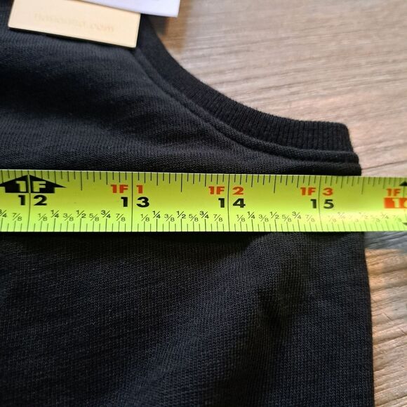 Nation LTD Sahar Combo Dress Smocked Neutral Minimalist Romantic Goth XS Black - Picture 9 of 15